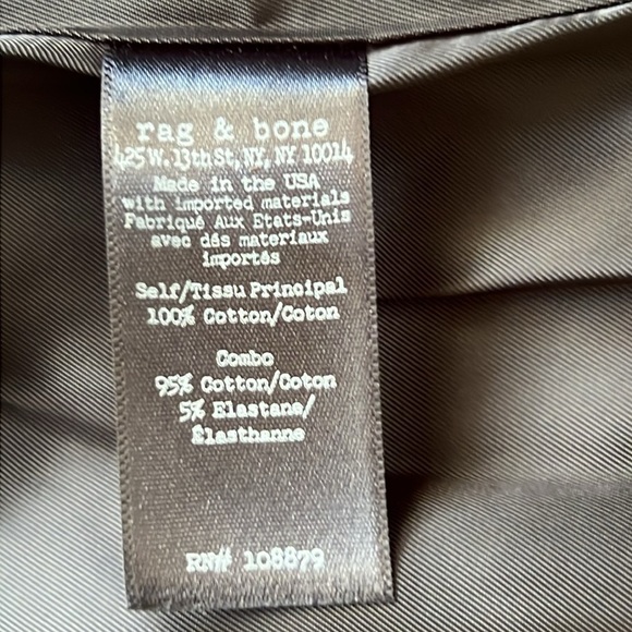 Rag & Bone Windsor Blazer Navy/White Striped Cotton Size 0 - Picture 9 of 9